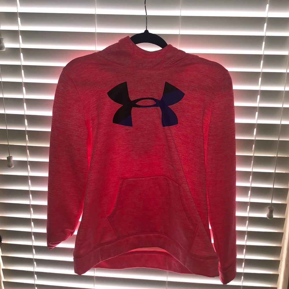 Pink under armour hoodie with blue hoodie!
